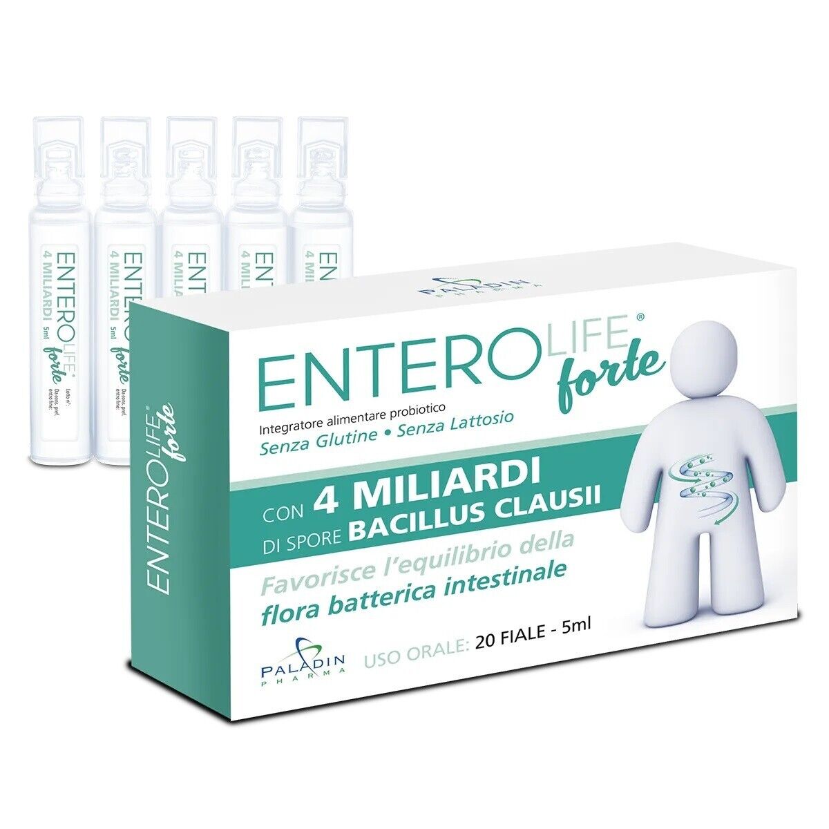 Enterolife Forte 4 miliardi Spore Bacillus Clausii 20 fiale (Fermenti Lattici)
