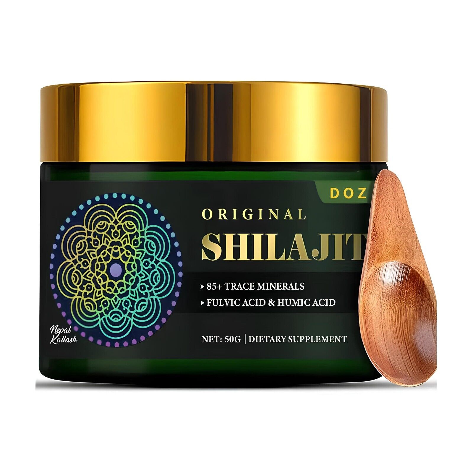 SHILAJIT PURO ORIGINALE DOZ 50 g  -  Con Acido Fulvico, Umico e + 85 Minerali