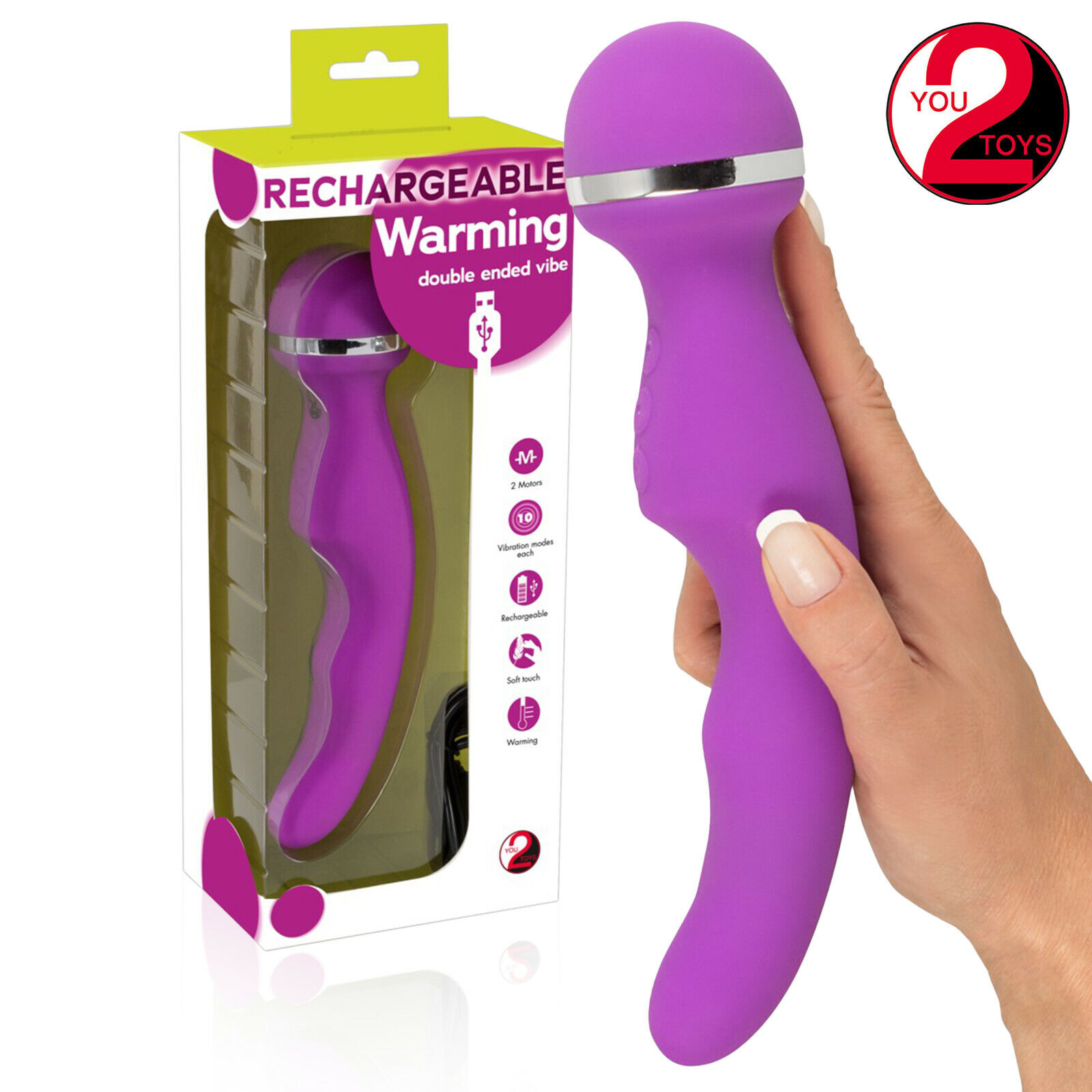 you2toys VIBRATORE TOY Vibrator and Massage Wand in One with a Warming Function