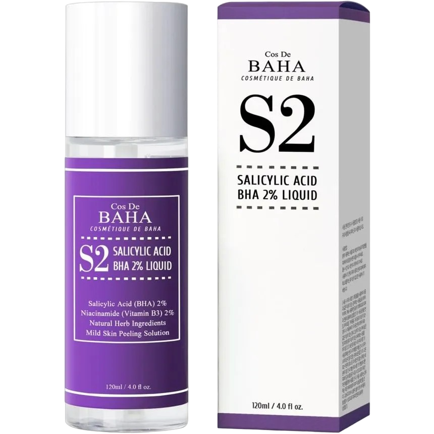 Cos De BAHA S2 Acido salicilico BHA 2% liquido, 120 ml