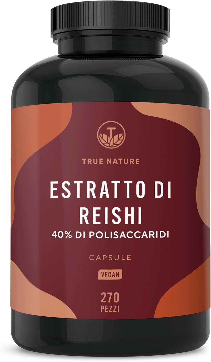 TRUE NATURE Integratore Reishi  9750 mg di dose giornaliera elevata 270 Capsule