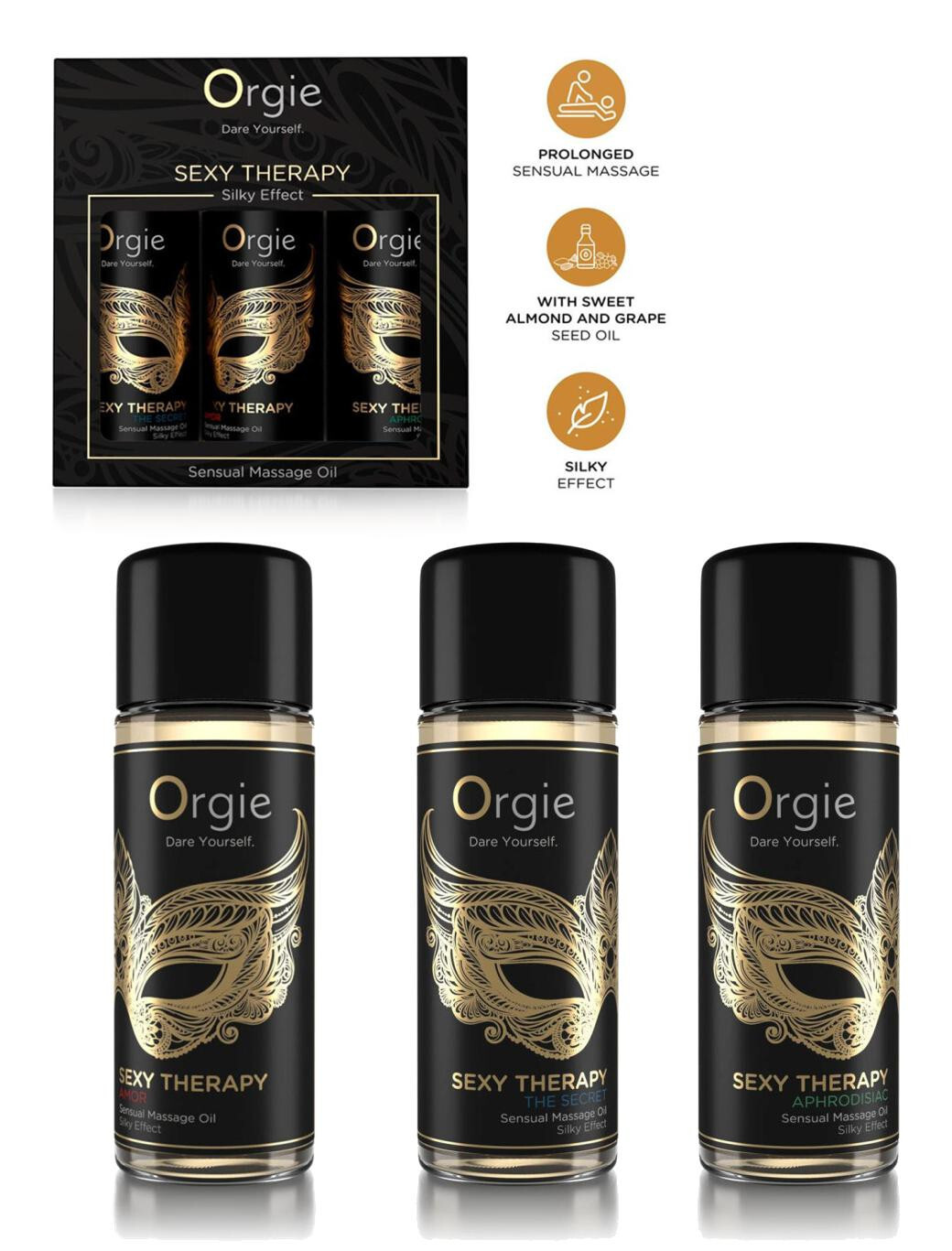 Olio professionale per massaggi erotici di coppia kit mini lubrificante corpo