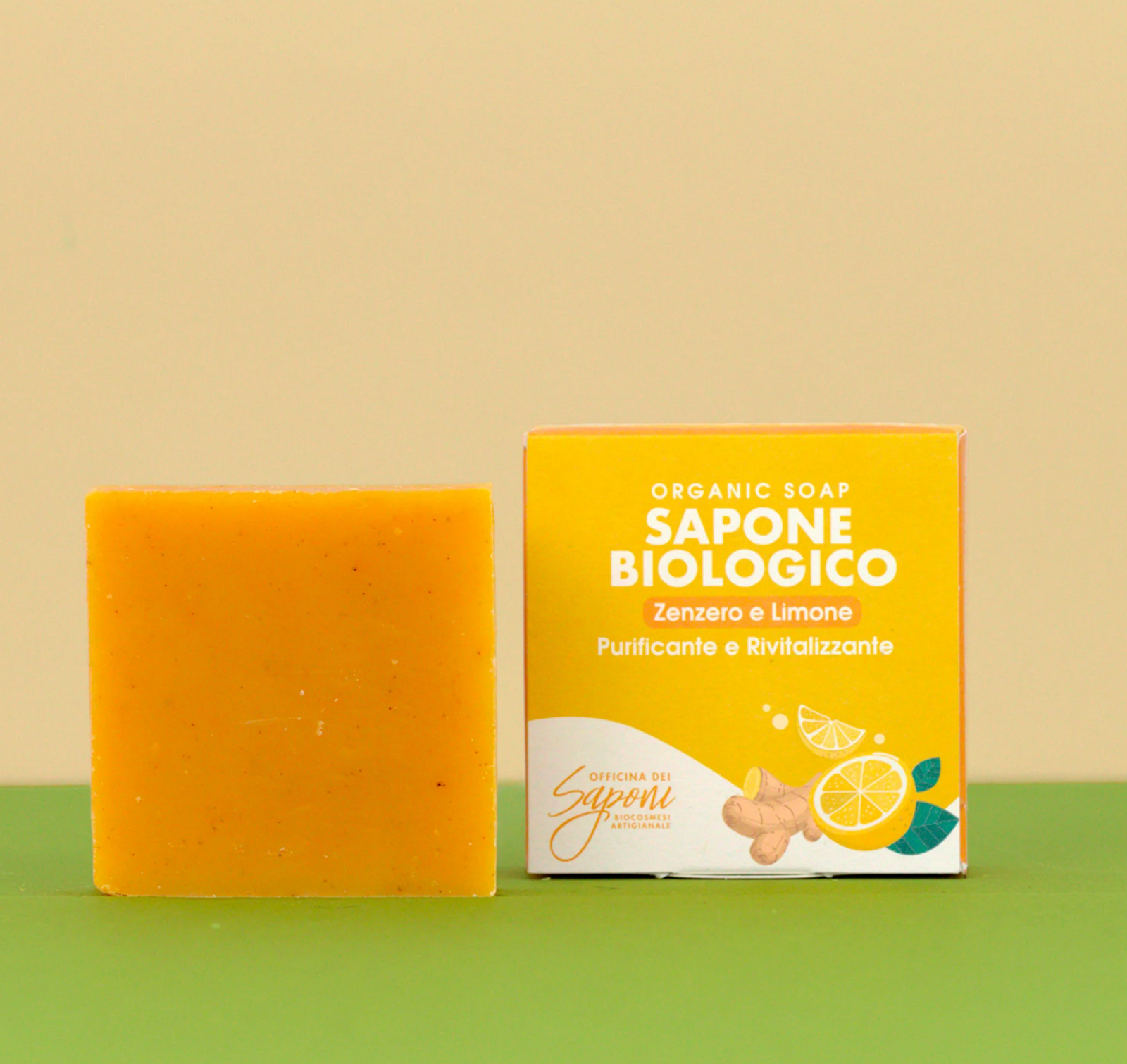 Officina dei Saponi SAPONE BIOLOGICO Zenzero e Limone Purificante Rivitalizzante