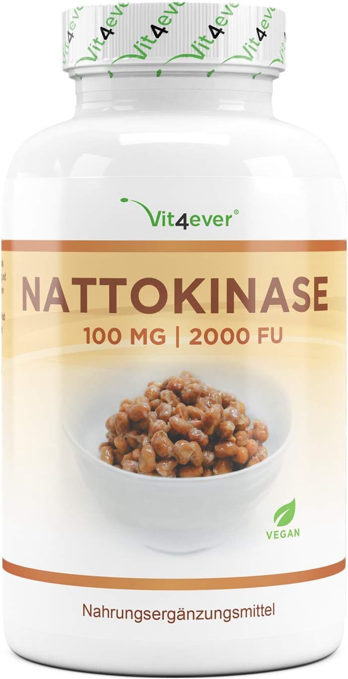 Nattokinase - 180 capsule da 100 mg ciascuna (20.000 FU/g) Fornitura per 6 mesi