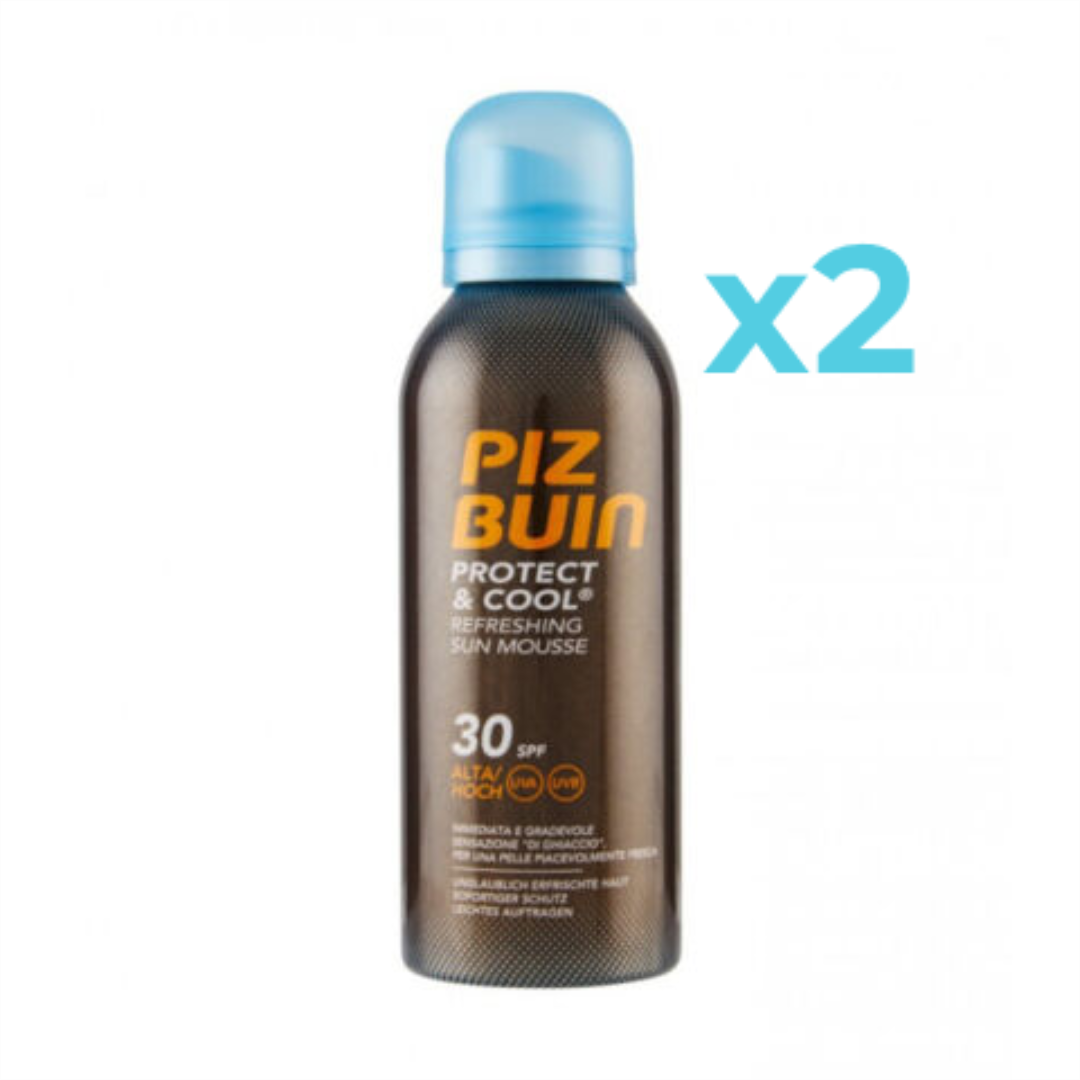 PIZ BUIN PROTECT&COOL SUN MOUSSE SPF30 150ML x2