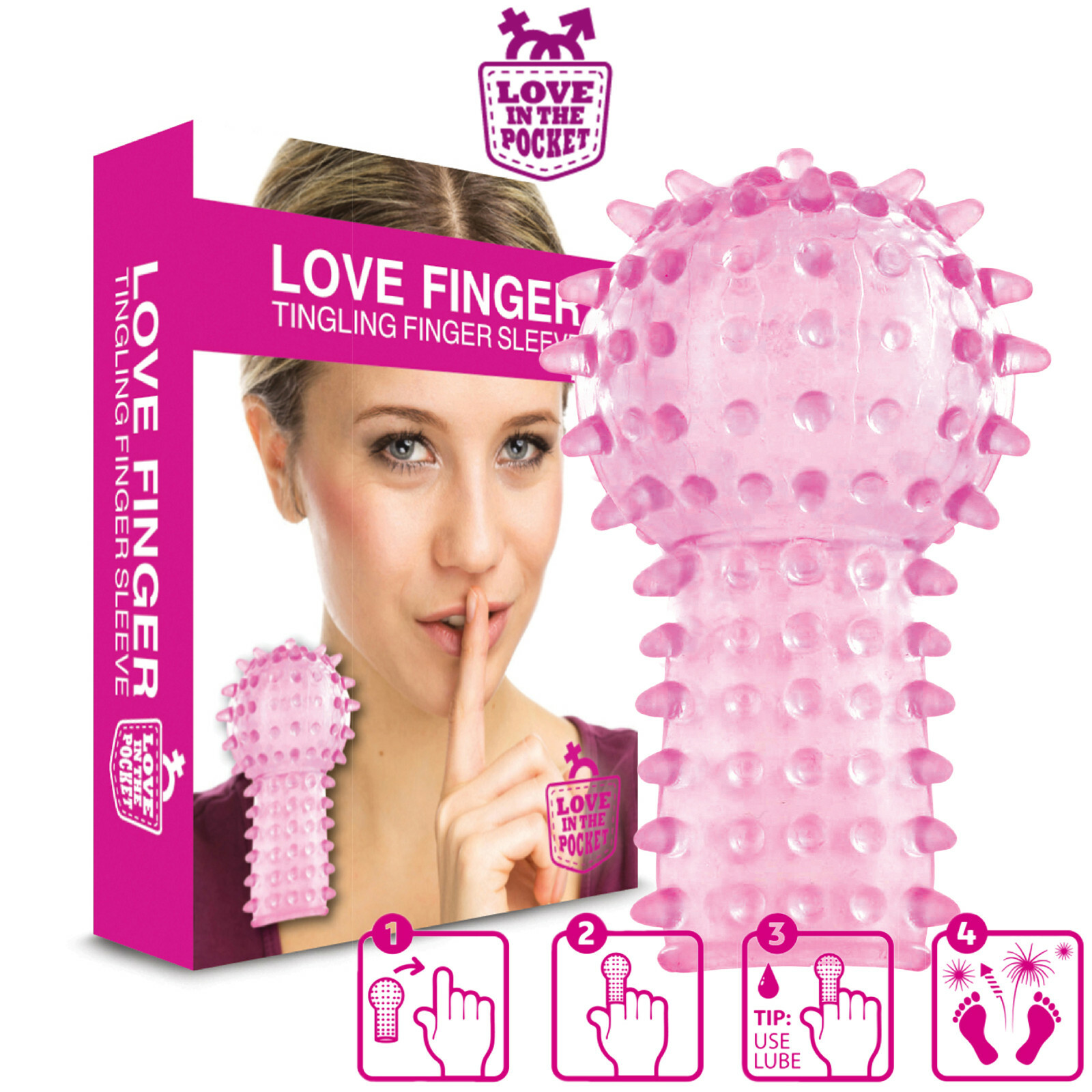 Love in the Pocket Tingling Finger Sleeve For Extra Stimulation Sheath Massager
