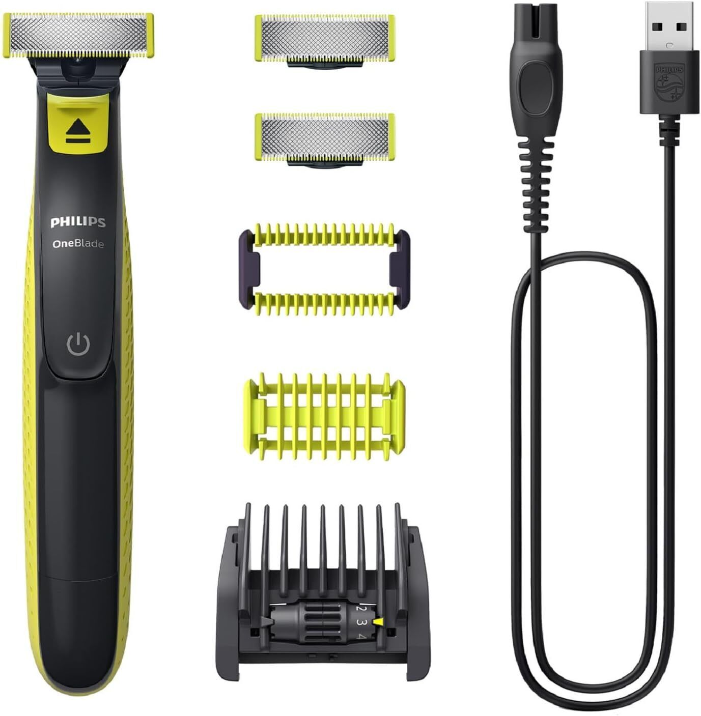 Philips OneBlade Original Hybrid Face + Body - Rifinitore barba elettrico,...