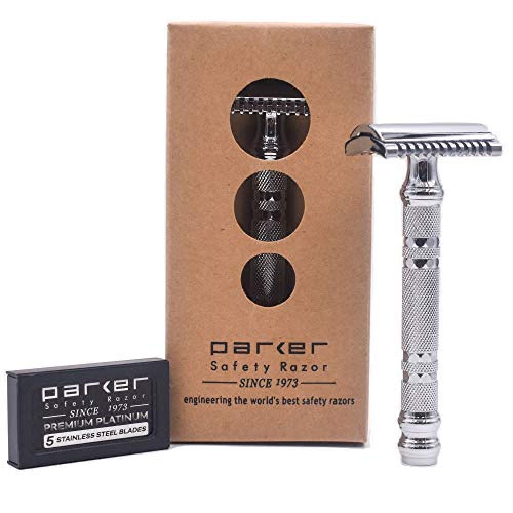 (TG. 1 Unit  (Confezione da 1)) Parker Safety Razor Parker 24C -Tre pezzo aperto