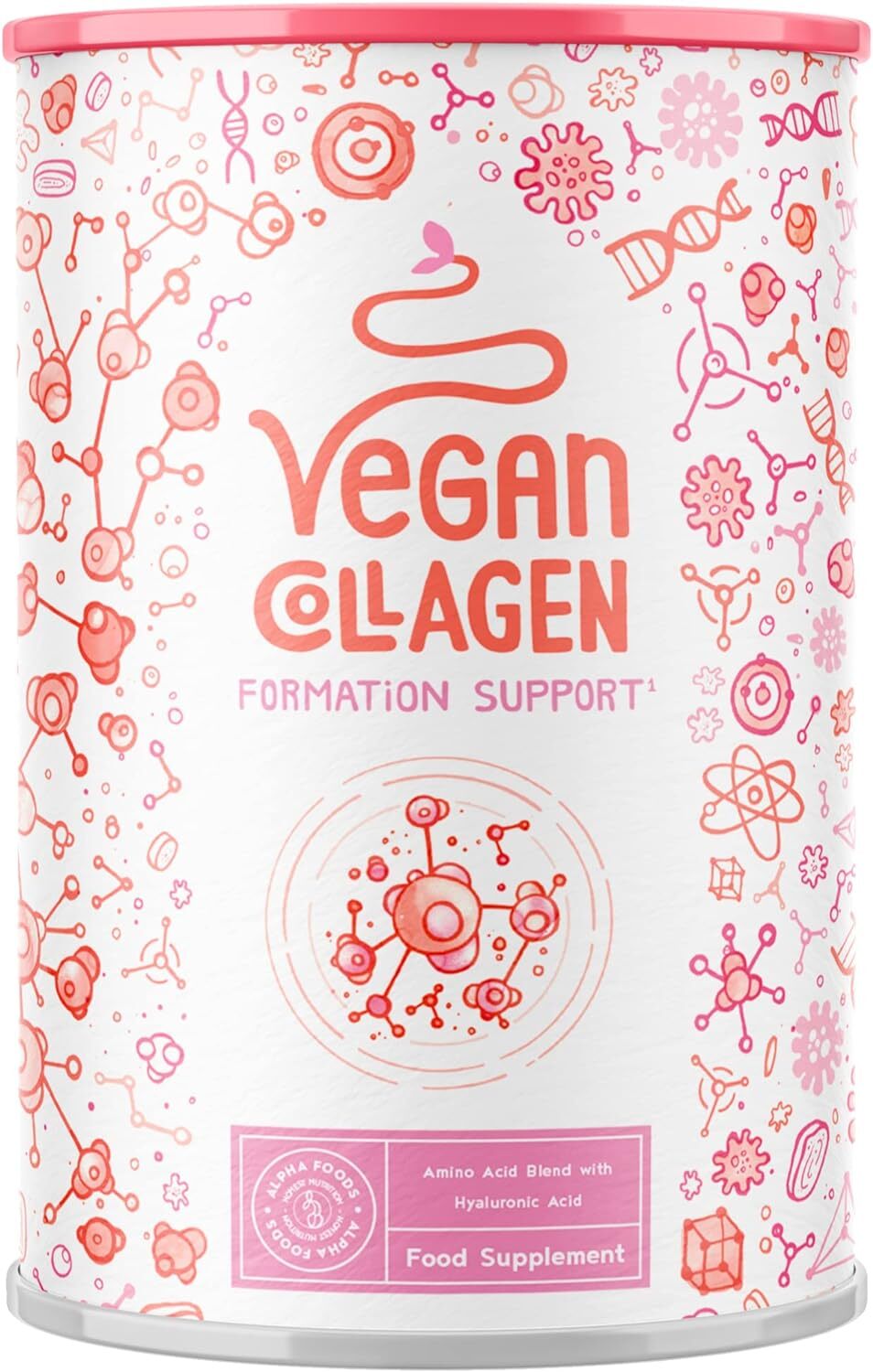 Alpha Foods Integratore COLLAGENE VEGANO + Acido Ialuronico polvere 400gr
