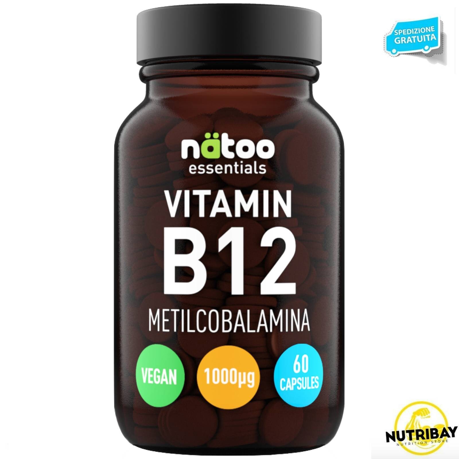 NATOO ESSENTIALS VITAMIN B12 60 caps VITAMINA B12