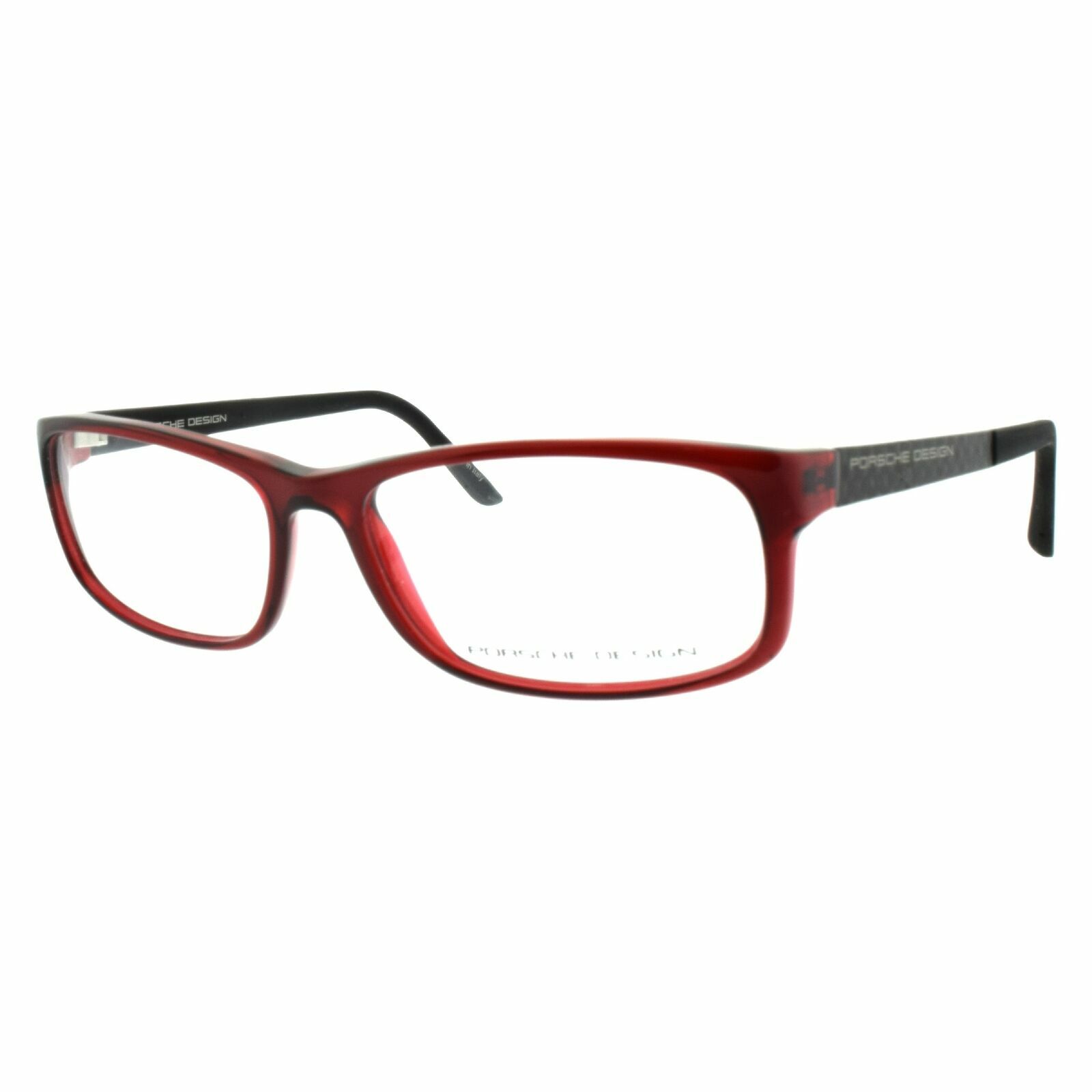Porsche Design P8243 C Rosso Bordeaux Cerchio Completo Rettangolo Ottico Vista