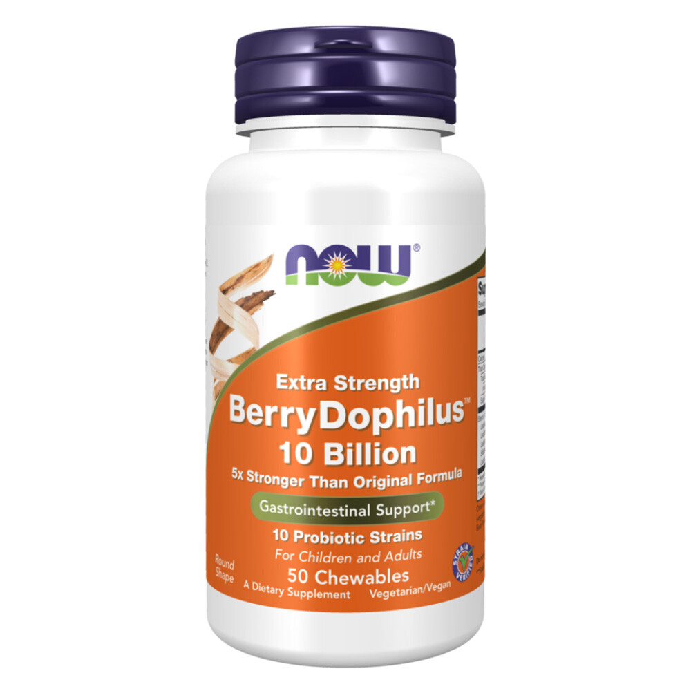 NOW Foods - BerryDophilus, 10 Billion (extra strength) 50 compresse masticabili