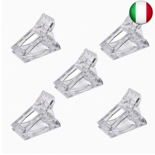 Trasparente Clip di Punte per Unghie, Clip Trasparenti per Tip per Unghie in