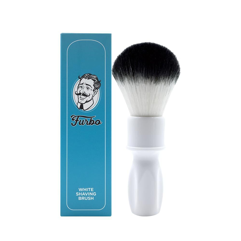 FURBO BLACK AND WHITE SHAVING BRUSH PLISSOFT SYNTHETIC (T1o)