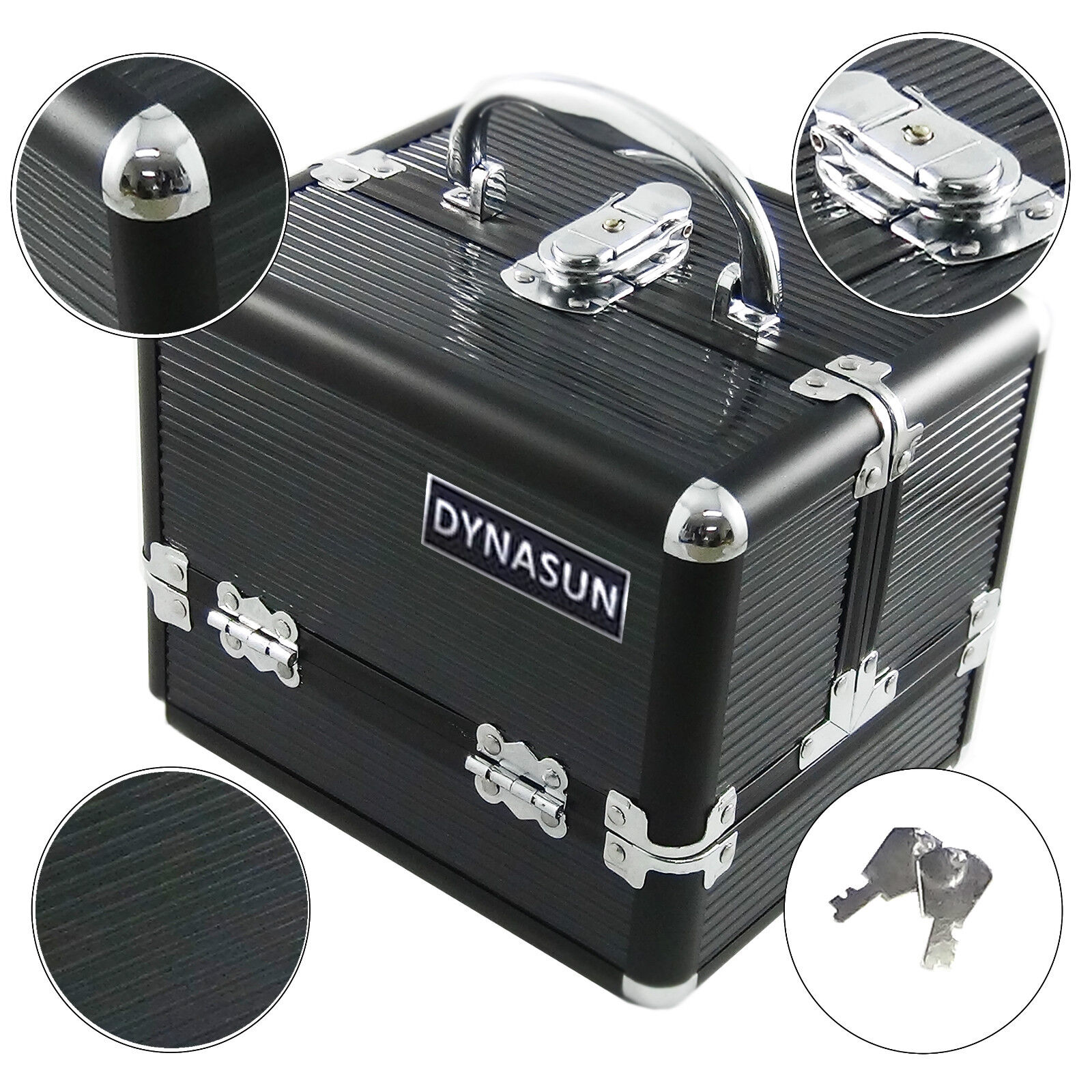 Beauty Case Make Up Nail Art DynaSun BS35 Nero Valigia Cofanetto Porta Gioie