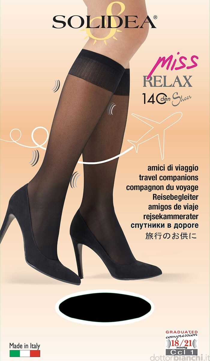 Miss Relax 140 Sheer Solidea Gambaletto Colore Sabbia Taglia 2-M
