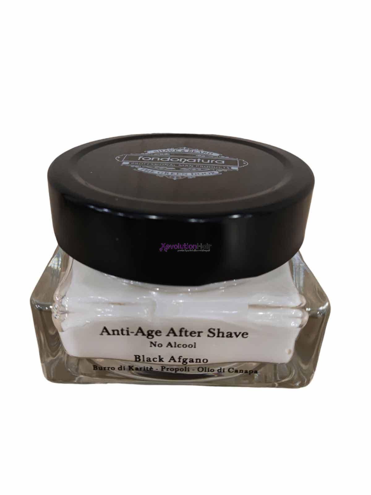 Fondonatura After Shave Anti-Age Black Afgano senza alcol 100ml