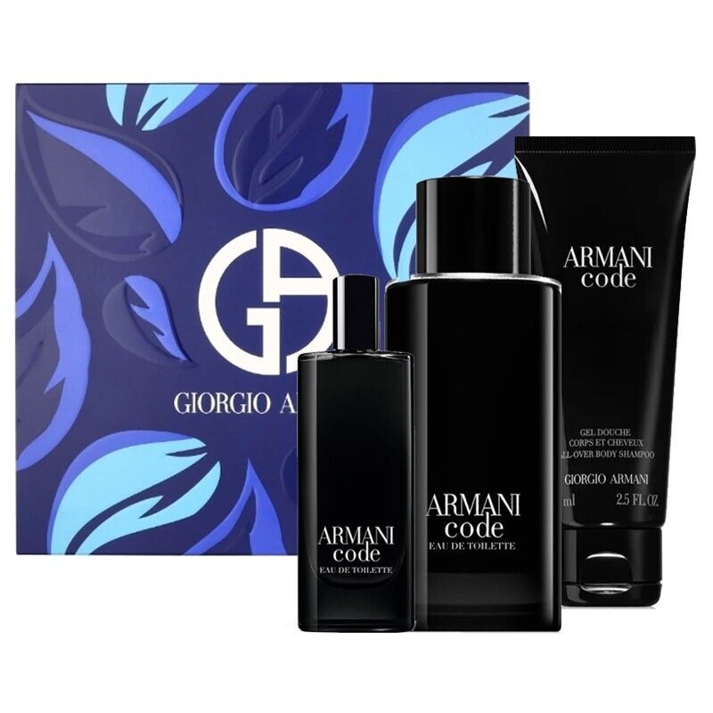 Armani Code profumo uomo eau de toilette 125ml + travel 15ml + gel doccia 75ml