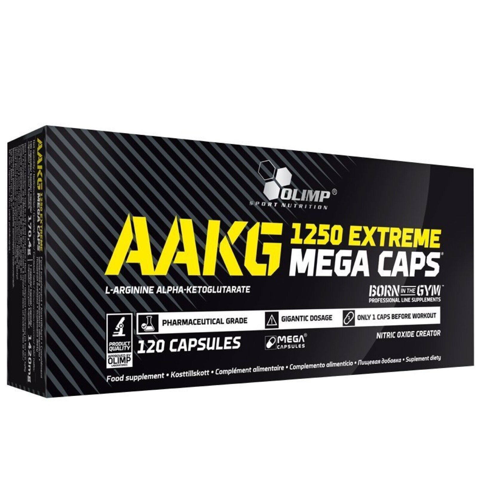 Olimp AAKG Extreme Mega Caps 1250 120 Arginina Alfa Cheto Glutarato