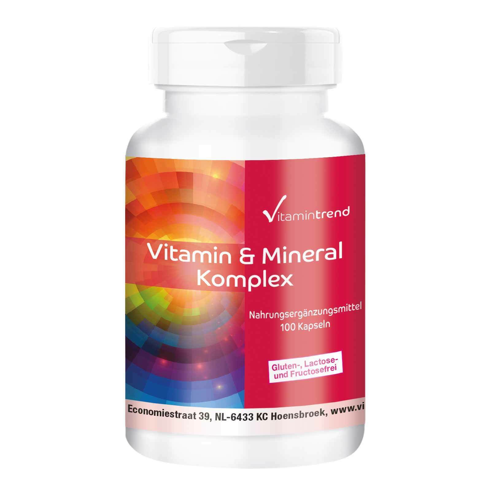 Vitamin & Mineral Complex - 100 capsule Preparato multivitaminico - Vitamintrend