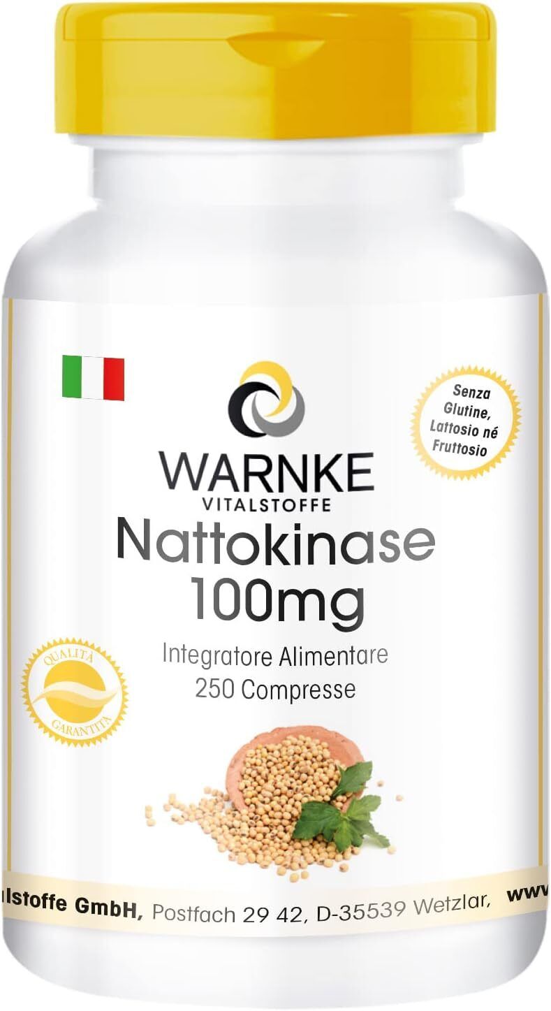 Integratore Nattokinase 100mg - 2000 FU - altamente dosato vegan 250 compresse