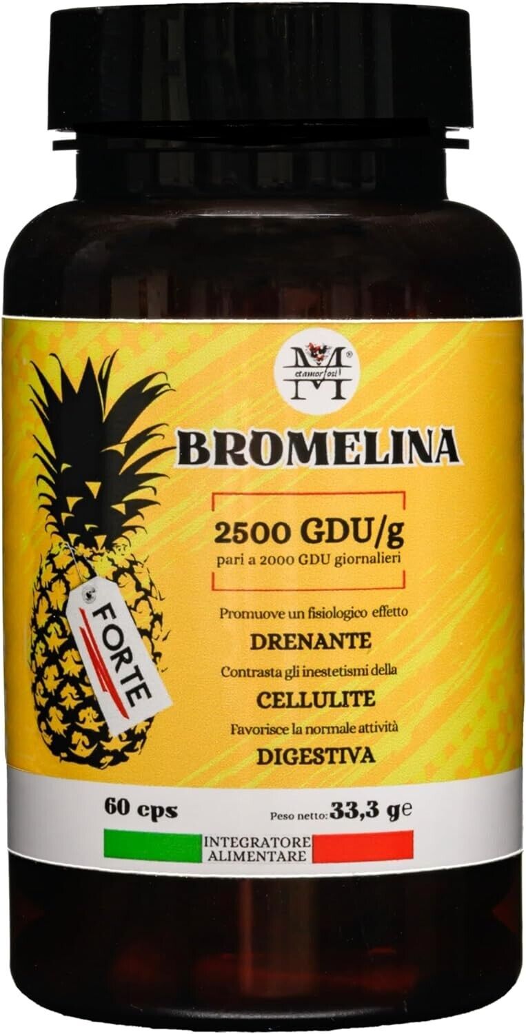 Bromelina forte drenante anticellulite con enzimi digestivi completi 2500/g