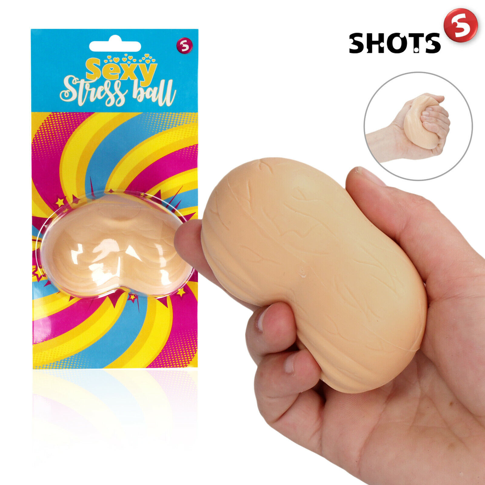 S-Line Palla Anti-Stress forma testicoli Sexy Balls Shape Stress Ball antistress