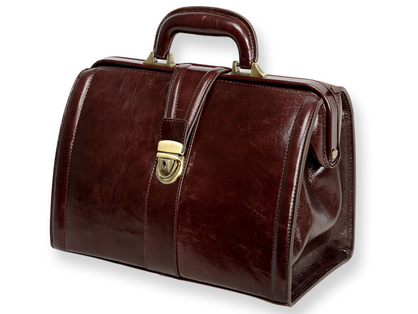 BORSA "VALIGETTA CUOIO FIORE" - cuoio - marrone