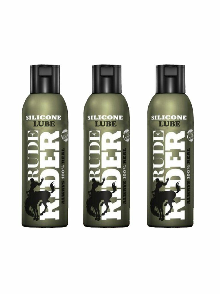 3 x 100ml RudeRider Rude Rider Silicone Glide Lubrificanti Uso Anale per Gay