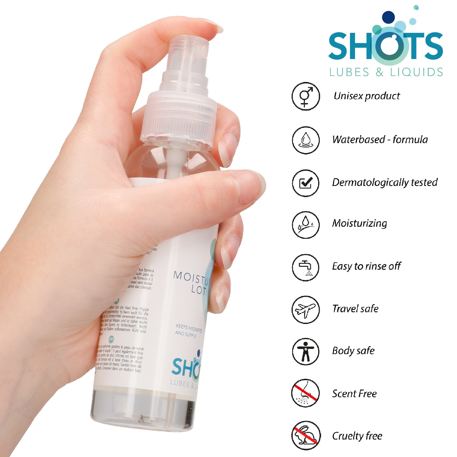 Shots Lubes & Liquids Moisturising Lotion Idratante Bambola Inodore Lubrificante