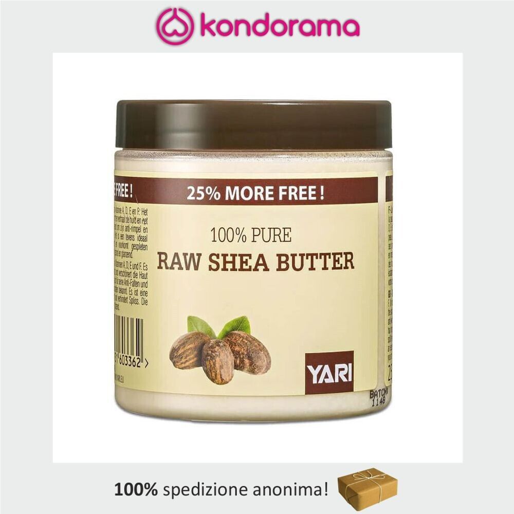 YARI 100% PURE RAW SHEA BUTTER BURRO DI Karité PURO CRUDO 250ml