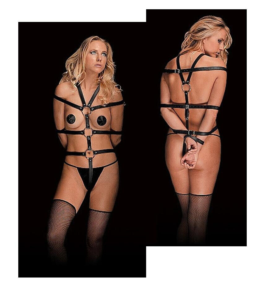 Costrittivo bondage restraint schiavo per giochi sadomaso imbracatura bdsm black