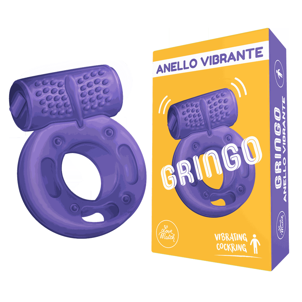 Anello Vibrante fallico pene Gringo Love Match Tascabile mini massage