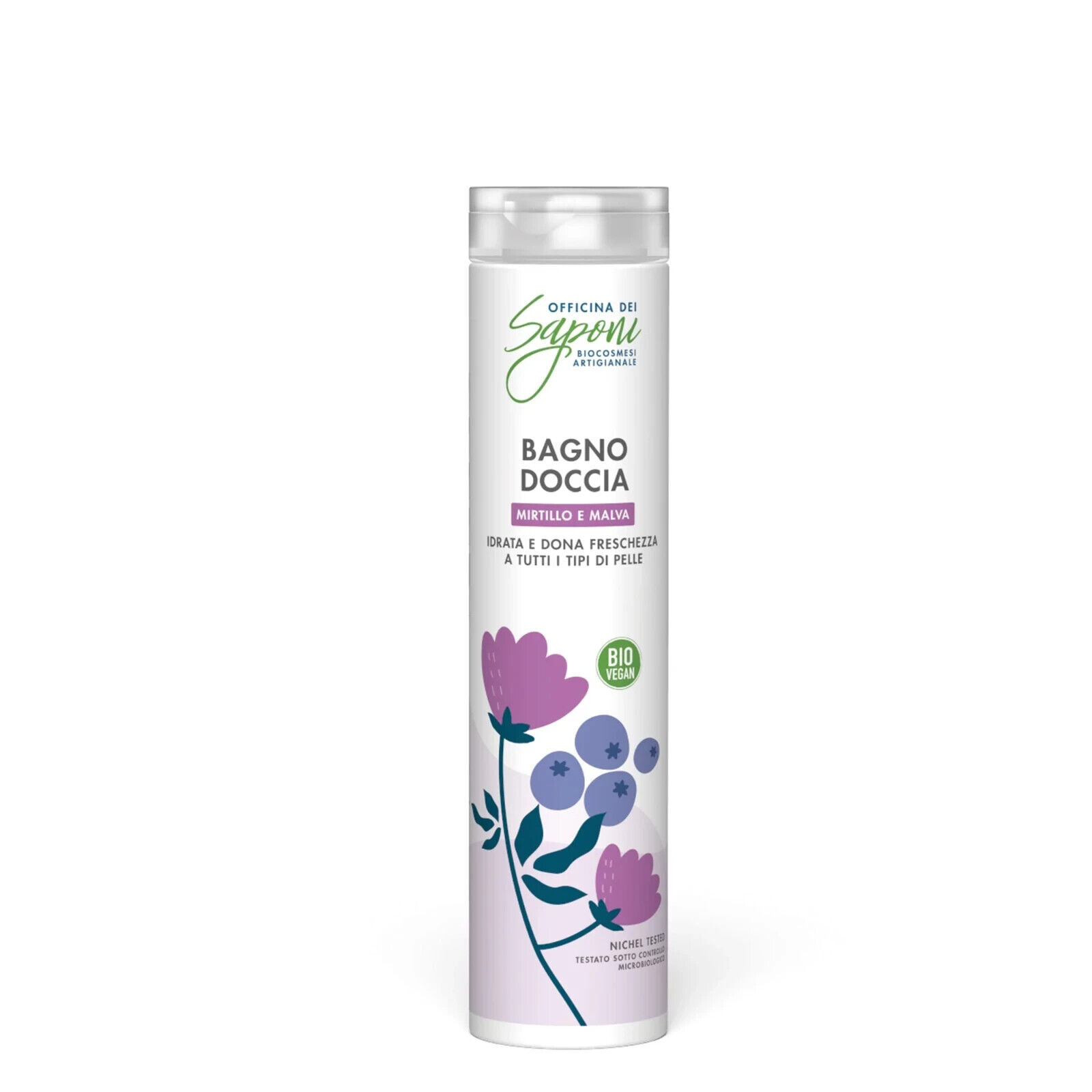 Officina dei Saponi Bagno Doccia Mirtillo e Malva Idratante Vegano 200 ml