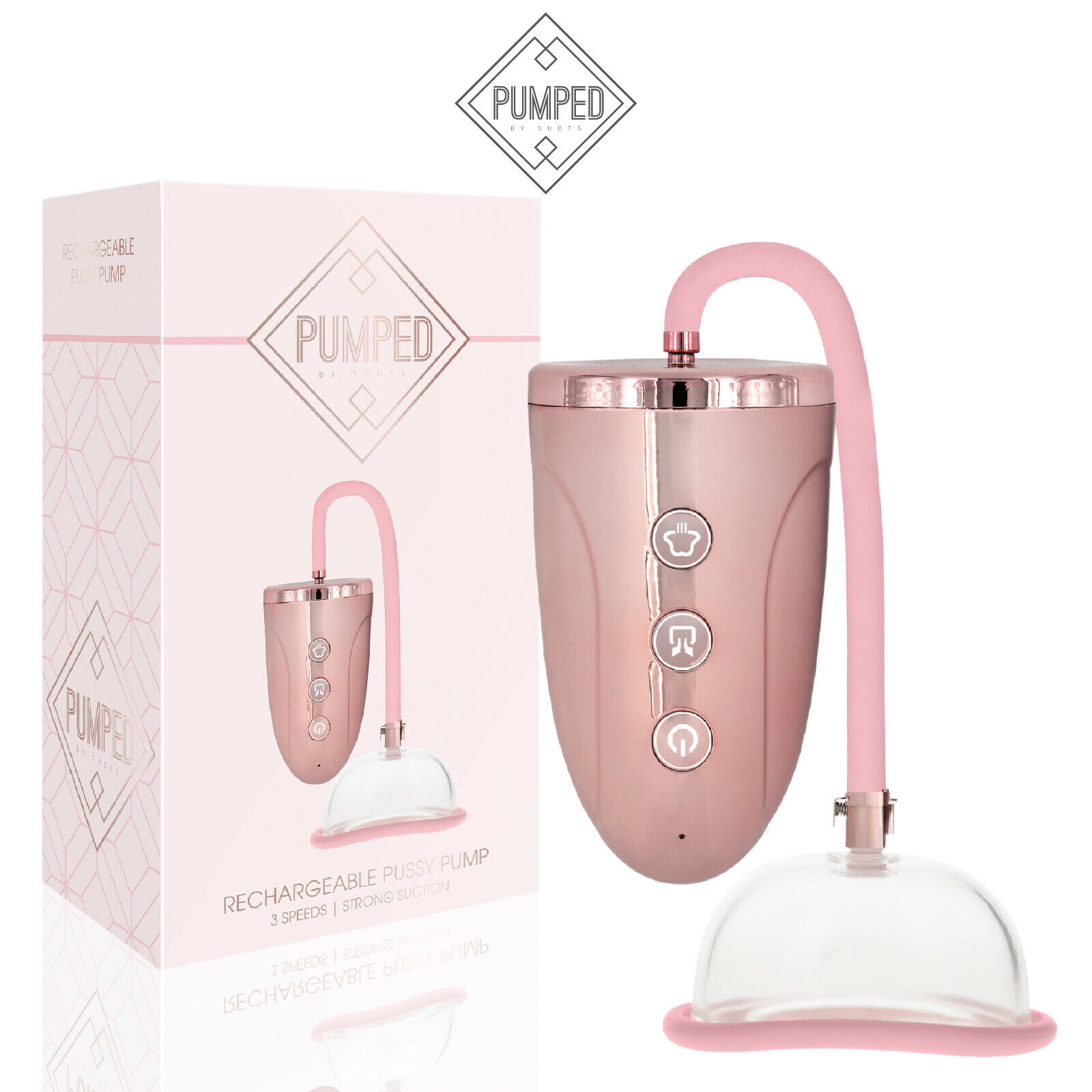 Pumped Rechargeable Pussy Pump Head Sex Pompa Aspirazione Vaginale Ricaricabile