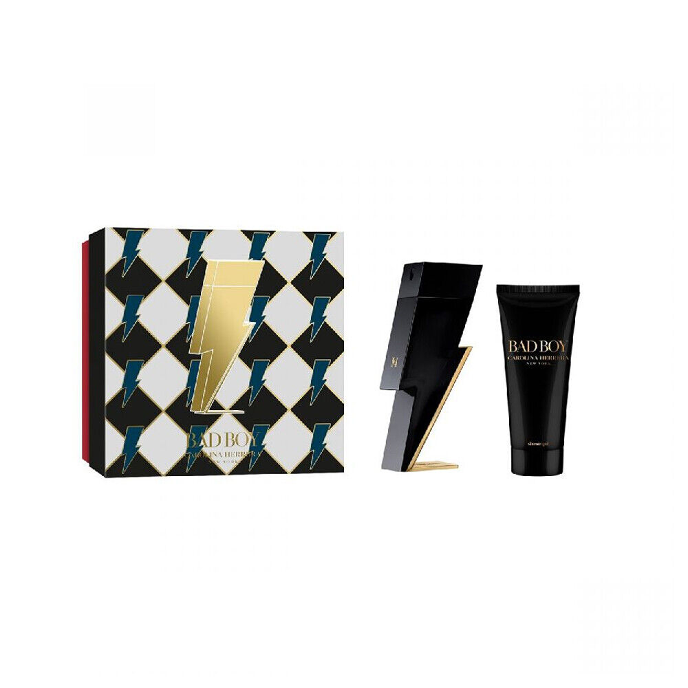 Carolina Herrera Bad Boy Confezione Regalo Profumo Edt 100ml Doccia Gel 100ml