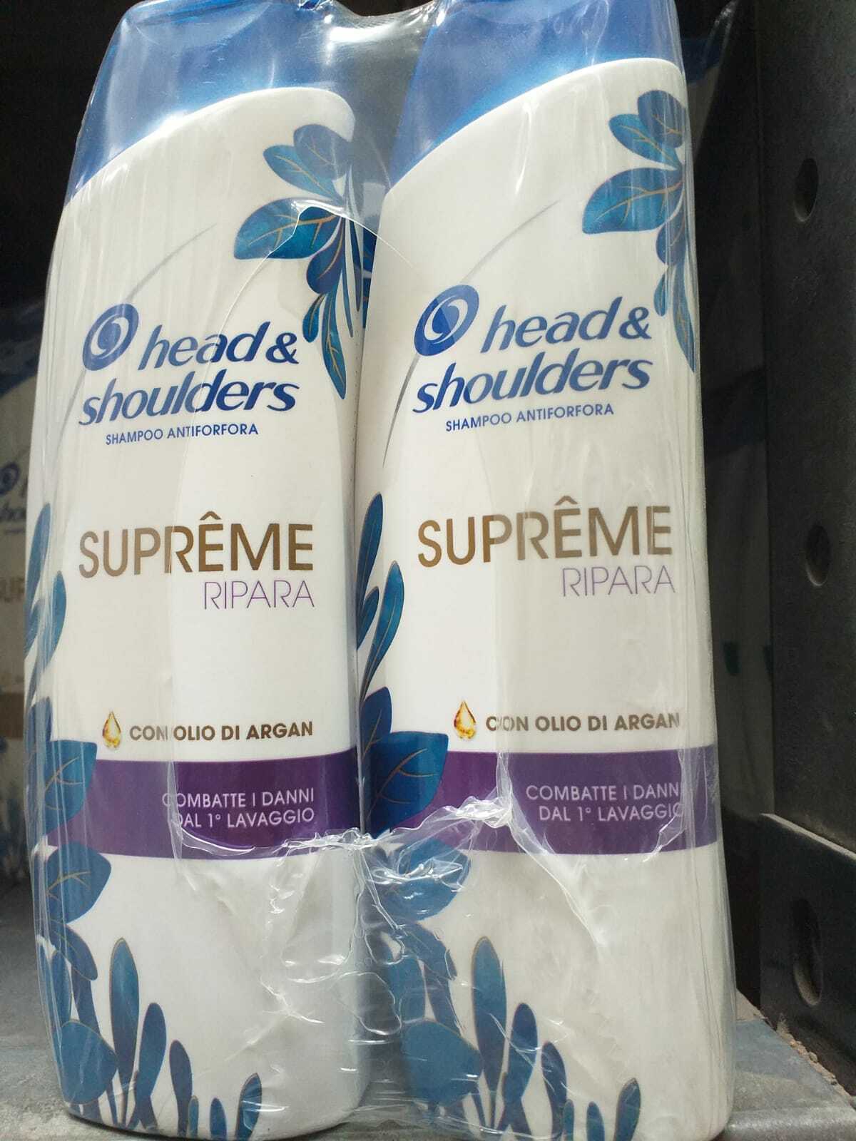 12pz Head & Shoulders SUPREME RIPARA Shampoo Antiforfora con Olio di Argan 225ml