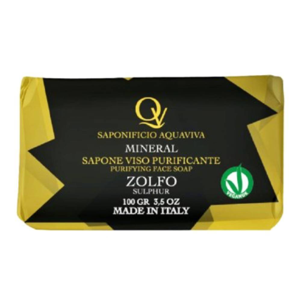 Saponificio Aquaviva Mineral Sapone Viso Purificante Allo Zolfo 100Gr