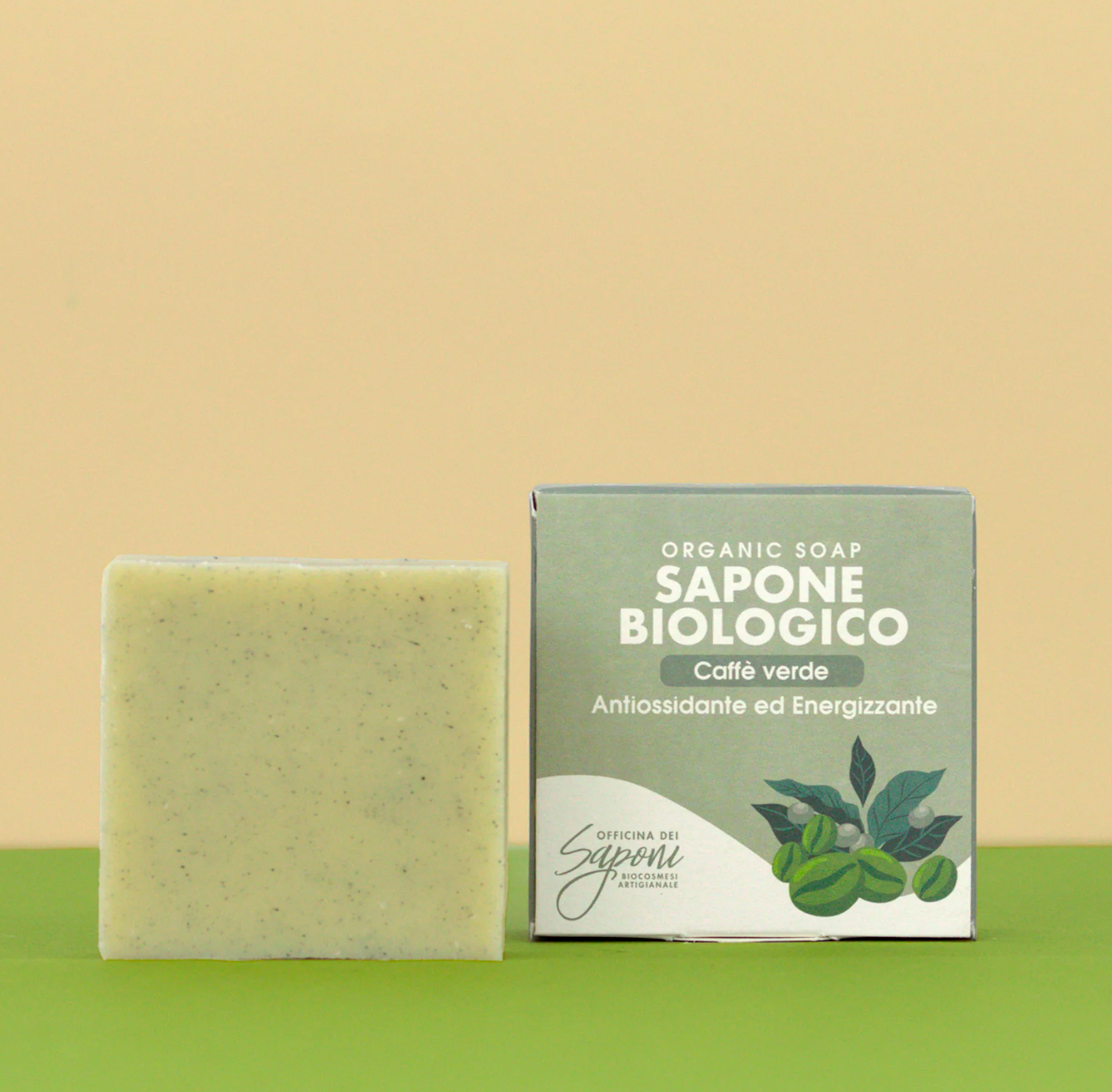 Officina dei Saponi SAPONE BIOLOGICO Caffè Verde Antiossidante Energizzante 100g