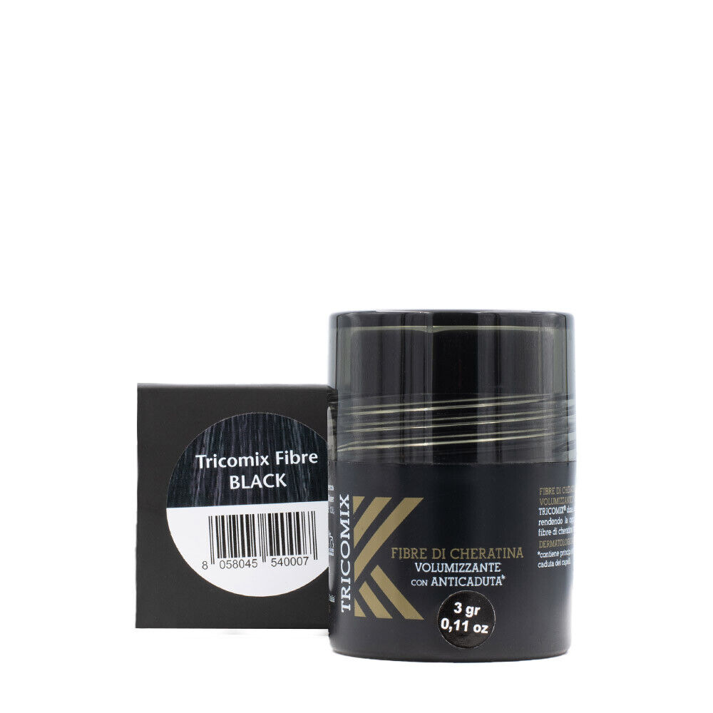Tricomix Fibre Di Cheratina Black 3gr - fibre di cheratina volumizzanti