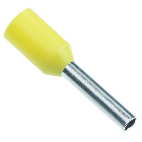 Giallo 1mm Bootlace Boccola IN Ottone - Confezione Di 100