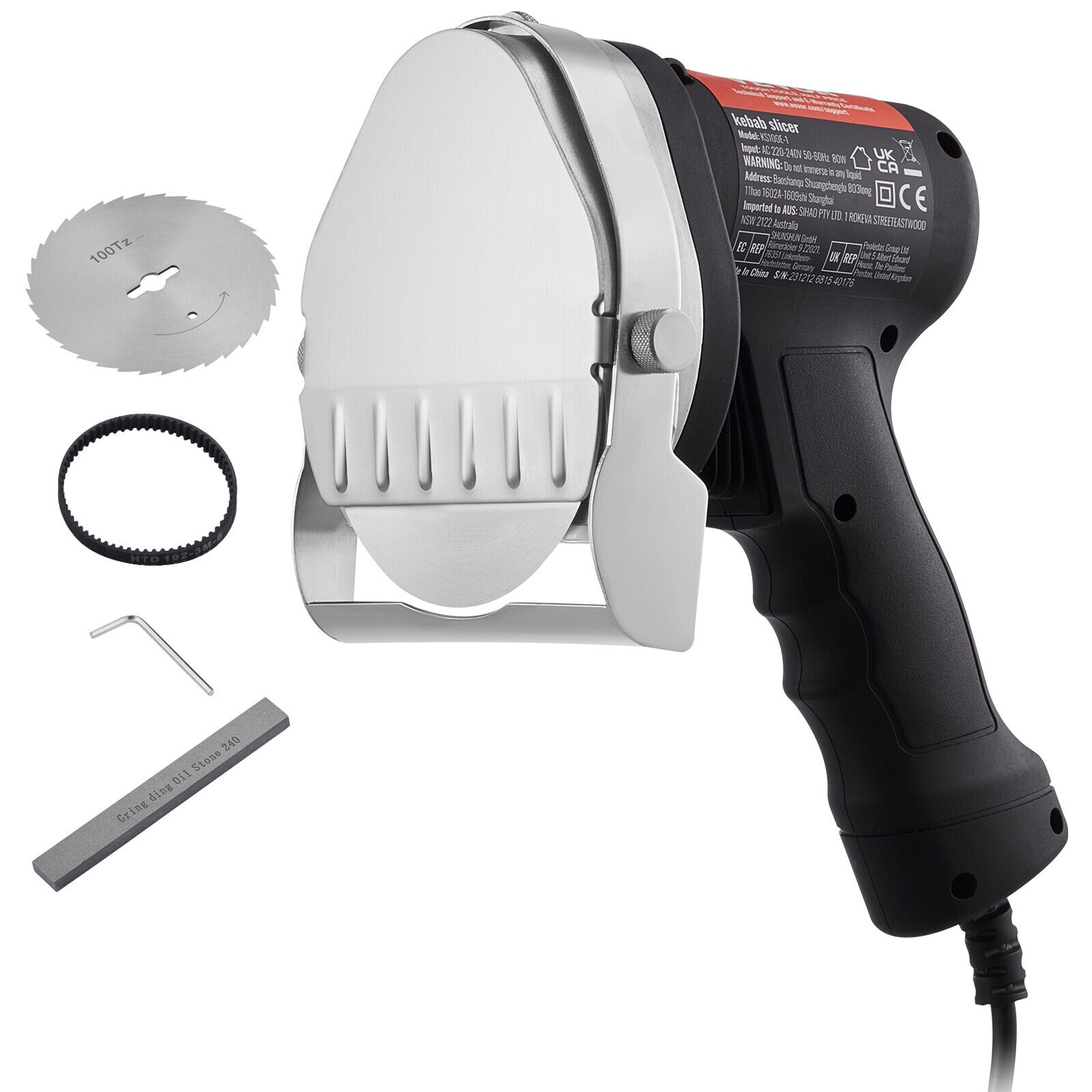 VEVOR Coltello Elettrico Shawarma Turco Doner Kebab Carne Gyro Cutter
