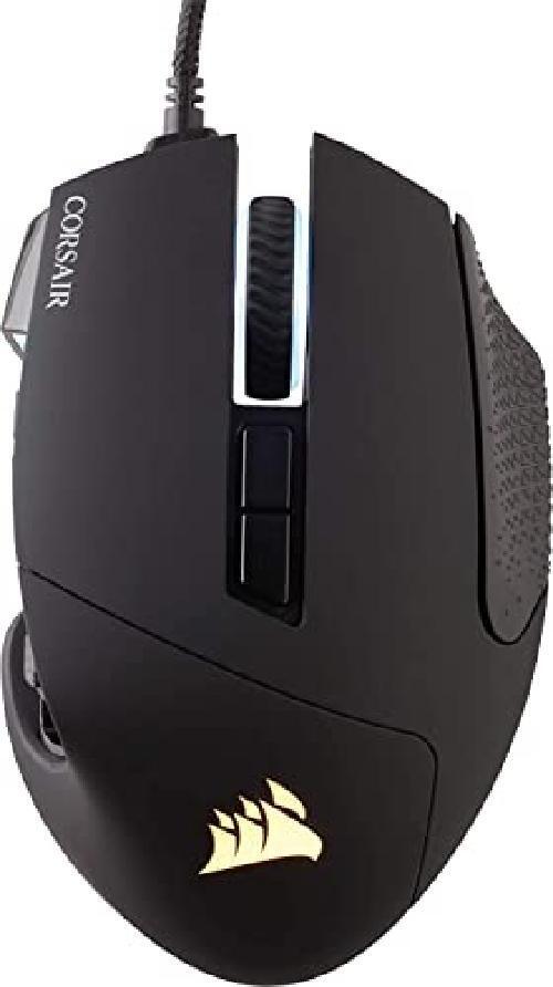 Corsair Scimitar ELITE RGB Mouse Gaming Ottico per MOBA/MMO, Sensore Ottico da 1