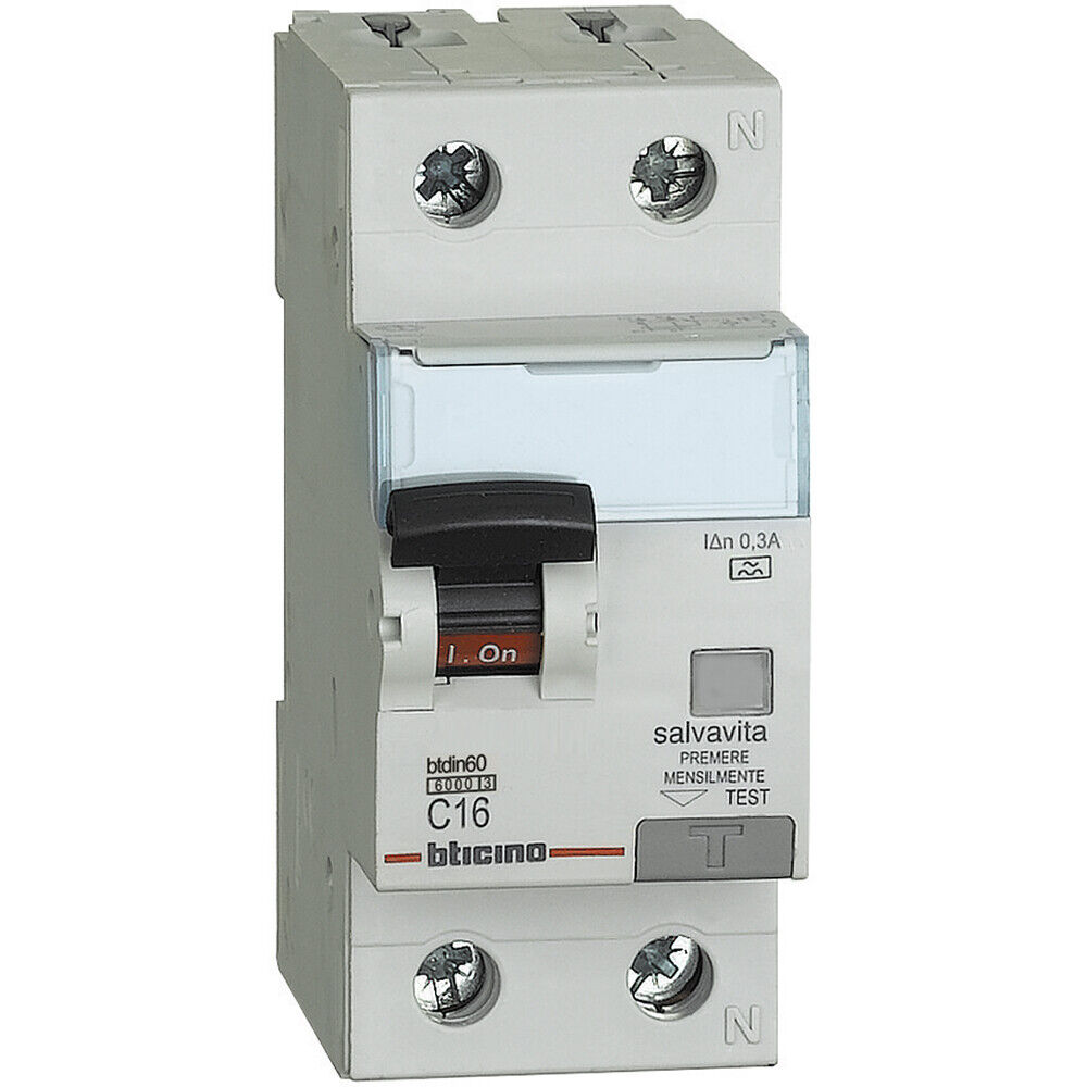 BTicino GN8814A16 Interruttore Magnetotermico Differenziale BTDIN60 1P+N tipo A