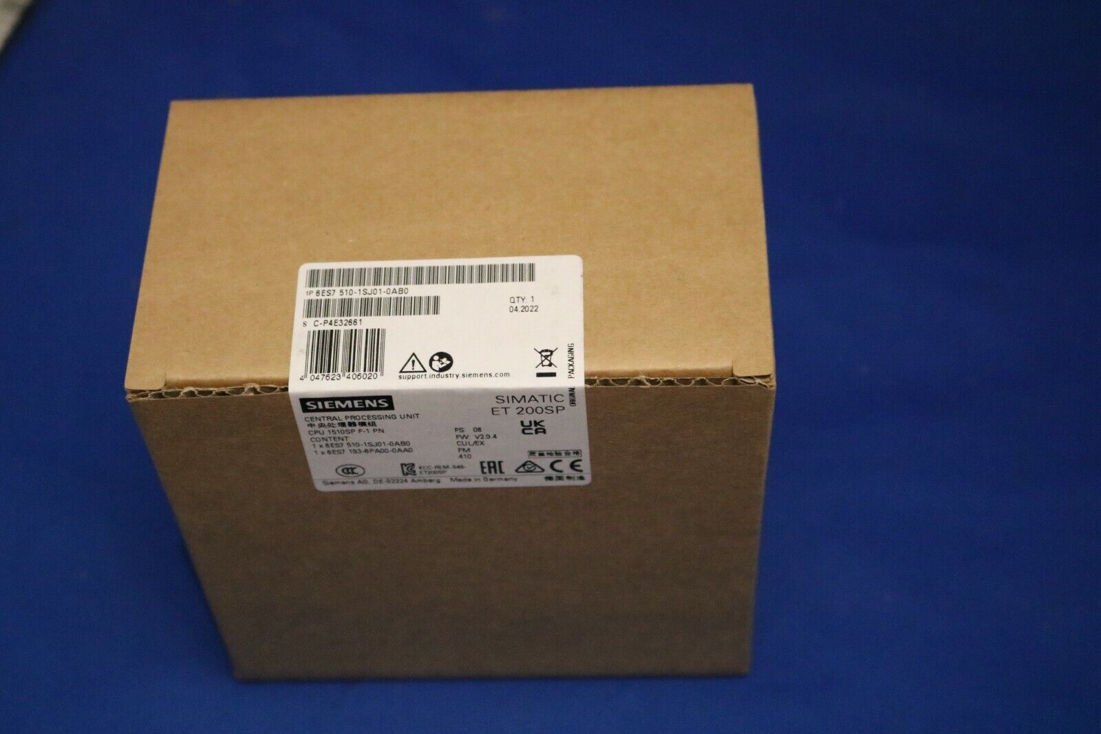Siemens 6ES7510-1SJ01-0AB0 SIMATIC 6ES7 510-1SJ01-0AB0 CPU 1510Sp-F pn et200sp