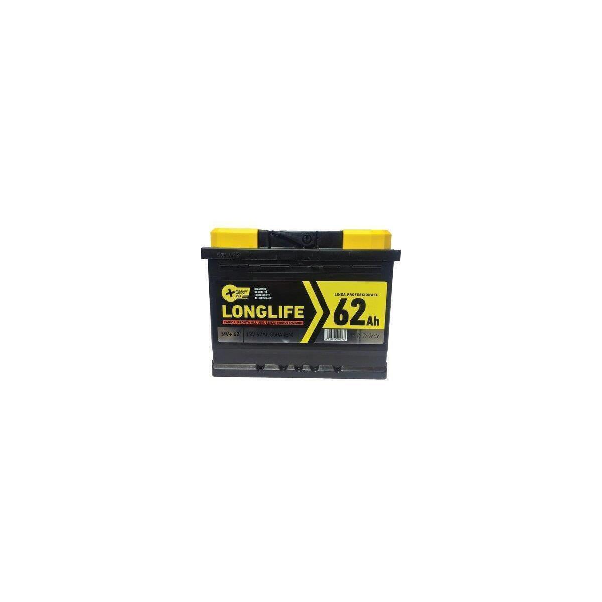Batteria Auto Ah 62 DX Spunto 550A MM 242x175 H.MM 190