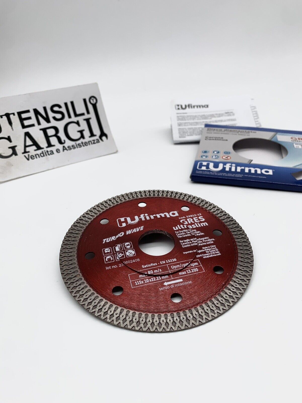 DISCO DIAMANTATO 115MM PER GRES PORCELLANATO, CERAMICA, PIASTRELLE, MARMO SOTTIL