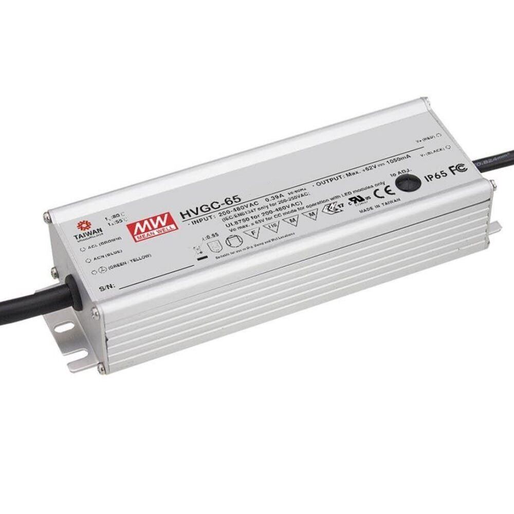 HVGC-65-500B Alimentatore LED Mean Well - Box Metallo 65 W Corrente 500 mA Corre