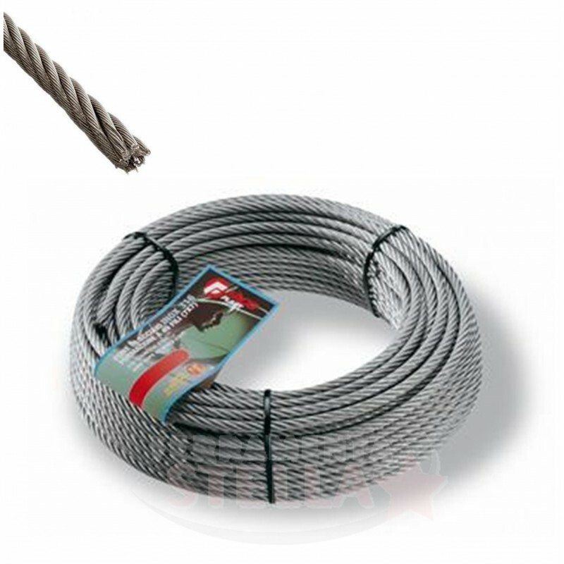 FUNE IN ACCIAIO ZINCATO DA 10 MT X D.3 MM