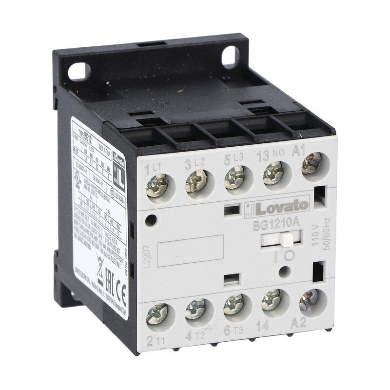 Lovato 11BG1210A230 minicontattore 3 Poli +1 contatto NO 12A AC3  5.7KW alimenta